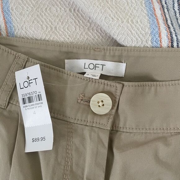 Loft Poplin Wide Leg Pants NWT - Picture 3 of 5